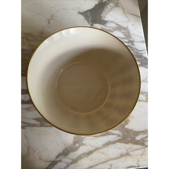 Lenox Lido Large Salad Serving Bowl Ivory Roman Print - Picture 4 of 5